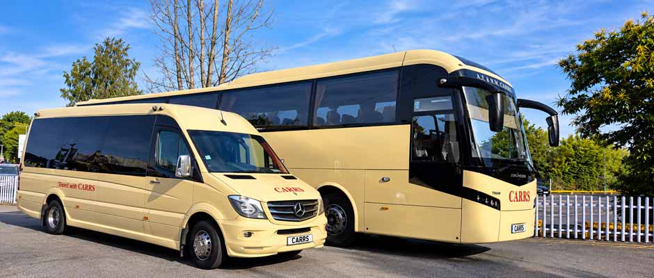 Carrs coaches under blue skies